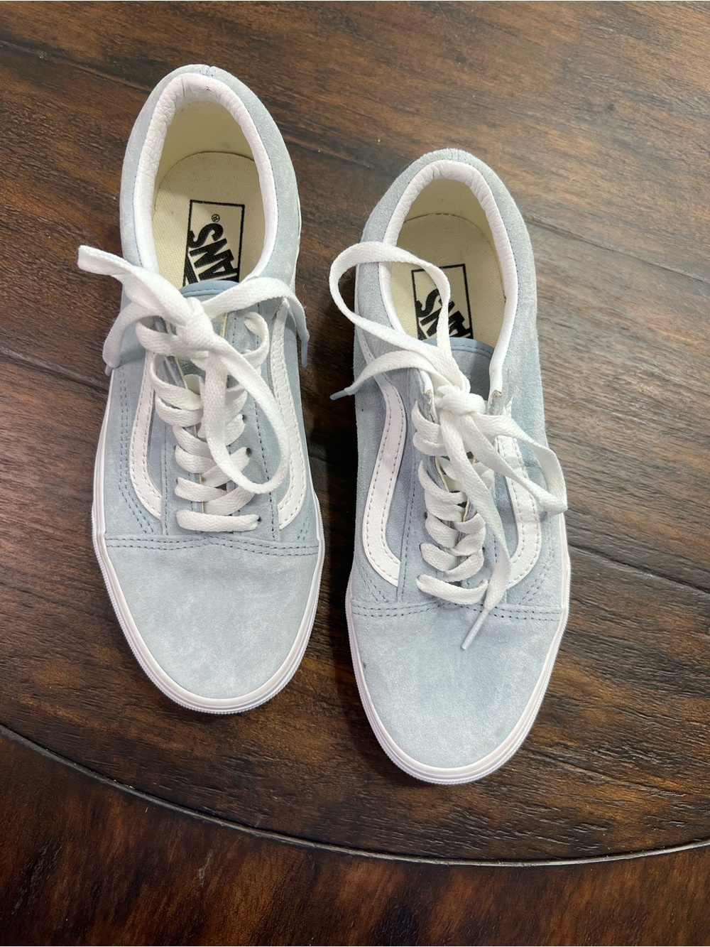 Vans Old Skool Suede Dusty Blue Grey Low Top Skate Shoes Women’s Size 7.5 - Picture 2 of 8